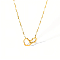 Gold Double Hearts