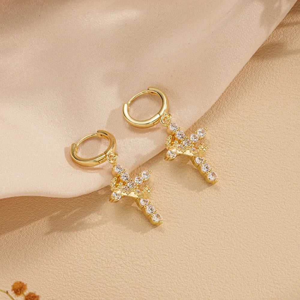 Eloura Crown and Cross Earrings