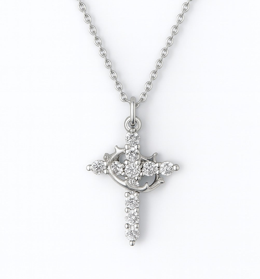 Eloura Crown and Cross Necklace