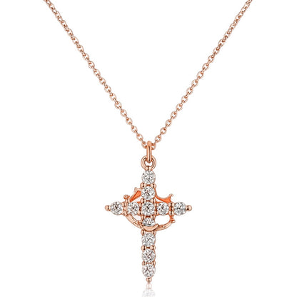 Eloura Crown and Cross Necklace