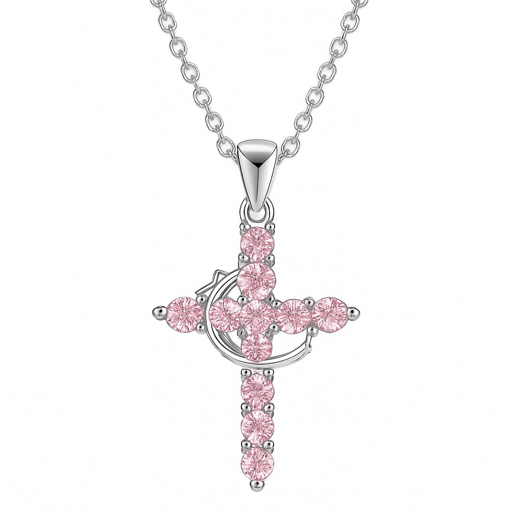 Eloura Crown and Cross Necklace