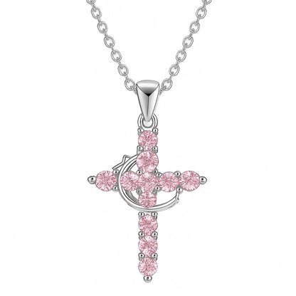 Eloura Crown and Cross Necklace